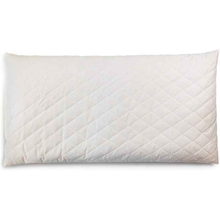 Подушка GIRAFFENLAND з органічного лушпиння спельти 40x80 см, стьобана біла, наповнена безпосередньо органічно вирощеним лушпинням спельти