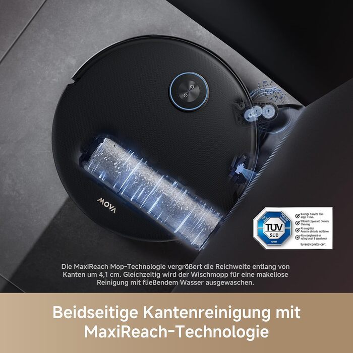 Комплект MOVA Z60 Ultra Roller з функцією HydroForce-Wischen та AutoShield-Tech, чорний