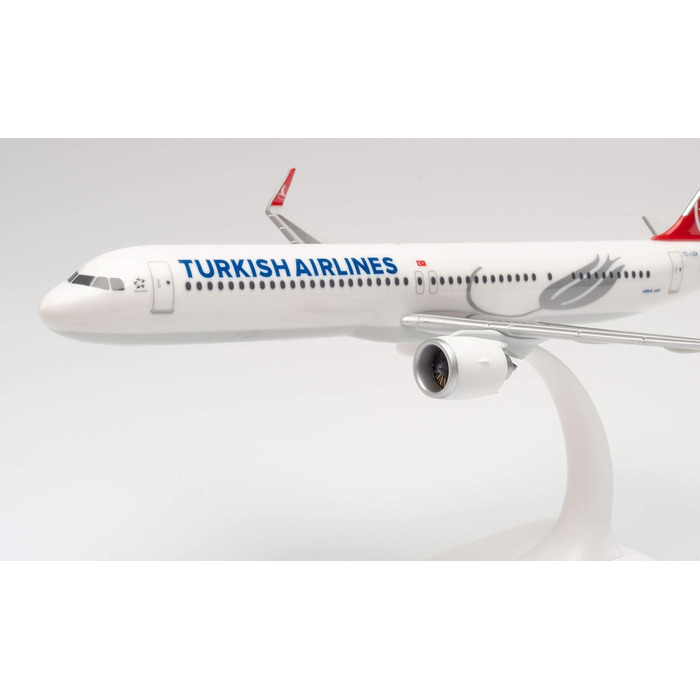 Крила, Модель літака з підставкою, Флаєр, Моделювання, Мініатюрні моделі, Колекційний предмет, Пластик, Кріплення Snap - Масштаб 1200, 612210 Airbus A321neo, Turkish Airlines