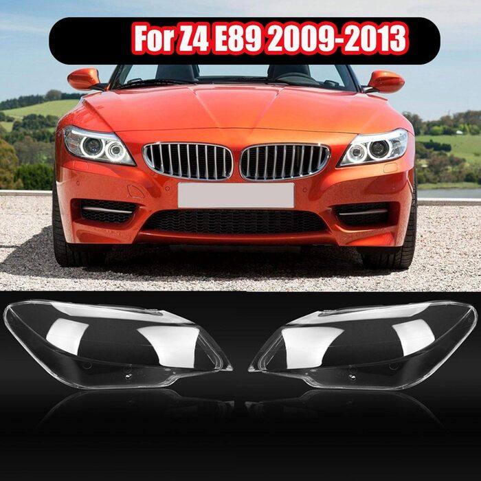 Для Z4 E89 2009 2010 2011 2012 2013 Права / Ліва сторона Автомобільна фара Чохол фари Прозорий абажур, 2 шт.