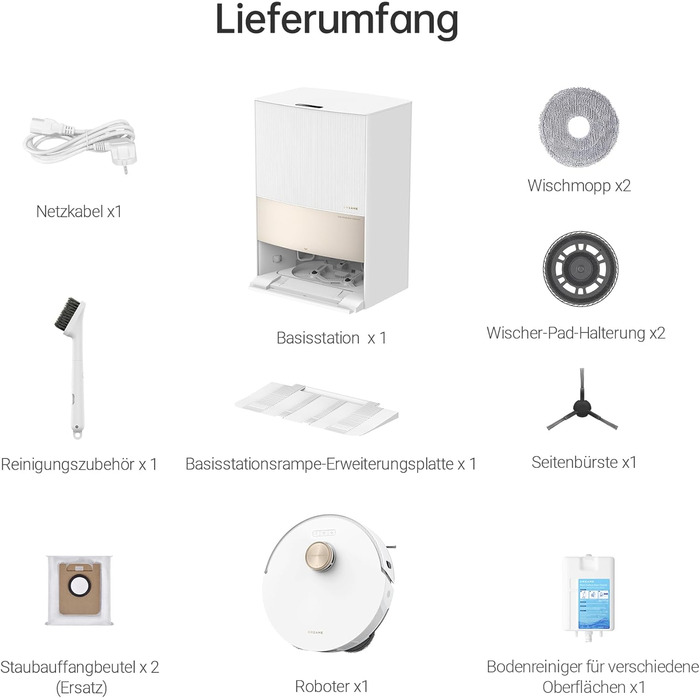 Робот-пилосос з технологією MopExtend, видалення швабри, підйом швабри, AI Action, вакуумний робот 7000 Па з самоочисною базовою с