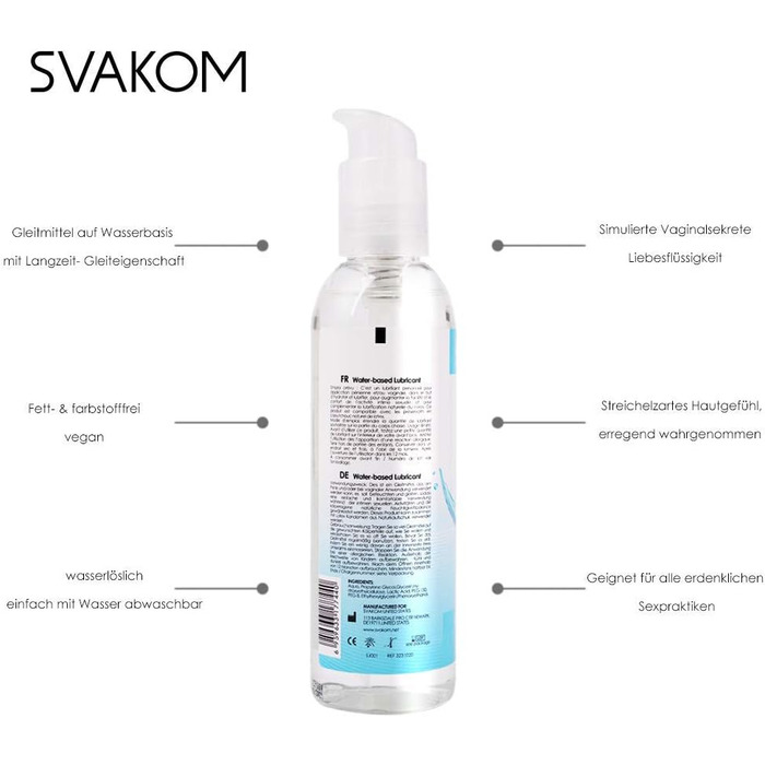 Лубрикант SVAKOM Deluxe, водна основа, 200 мл