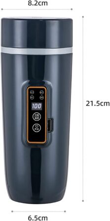 Чайник Дорожній чайник 12В 350мл Швидкий чайник Двошаровий термос з нержавіючої сталі для приготування молока, кави та чаю (80Вт ч