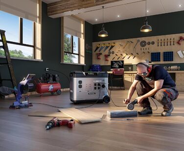 Сонячний генератор OUKITEL P5000 Pro із сонячною панеллю 500 Вт, електростанцією 5120 Втгод із 5 розетками змінного струму по 4000 Вт (пікова потужність 8000 Вт), швидкою зарядкою 1800 Вт, домашнім аварійним джерелом живлення, резервним акумулятором P5000