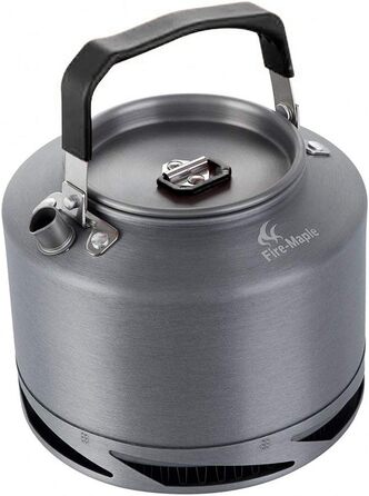 Кемпінговий чайник Fire-Maple з анодованого алюмінію, XT у двох розмірах, 1,5 літра, чорний