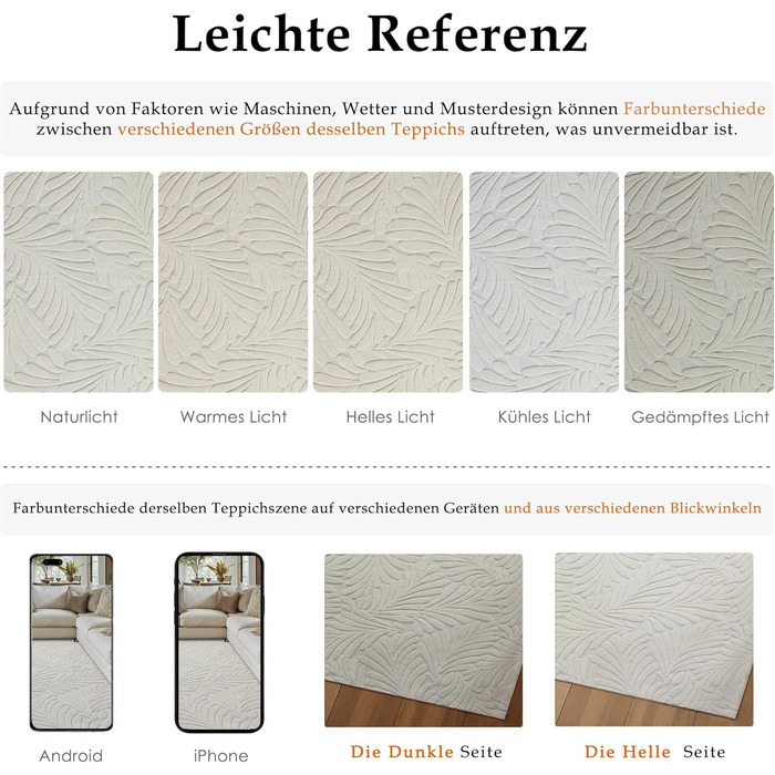 Килим кремового кольору для вітальні, 160x230 см, стиль бохо, можна прати, 3D-ефект, дитяча кімната, балкон, килимок біля ліжка, їдальня, пухнастий, короткий ворс, великий, кремовий килим 160 x 230 см (прямокутний)