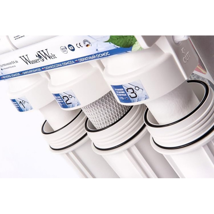 Фільтр для питної води система зворотного осмосу RO6 з чорним краном і мінералізацією