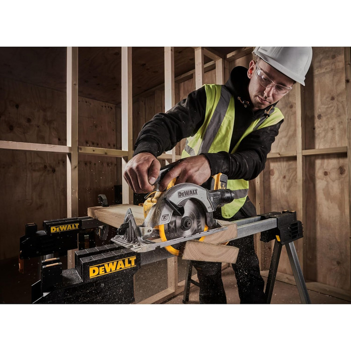 Акумуляторна циркулярна пила Dewalt 18V XR DCS565N (безщітковий двигун, з вбудованим світлодіодом і вентилятором, сумісна з AirLoc