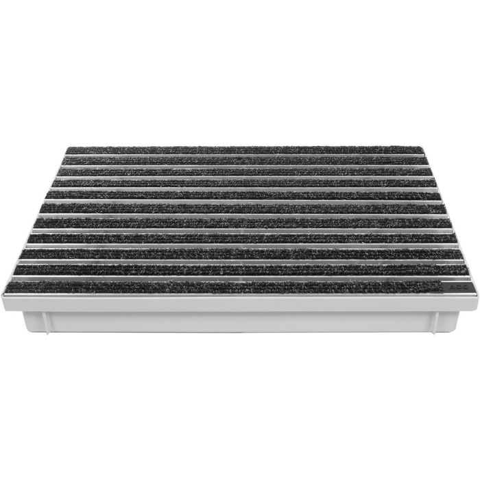 Килимок для дверей ACO 600x400 мм, ребристий, антрацитовий, з піддоном Vario Light, скребком для взуття, килимок для дверей