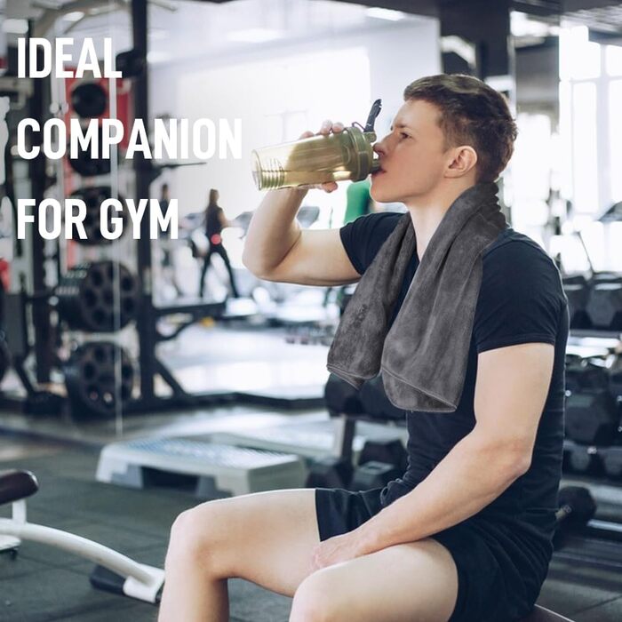 Рушники для тренажерного залу з мікрофібри Спорт Фітнес Тренування Рушник для поту Супер м'який і поглинаючий 40см х 80см 3 шт. и