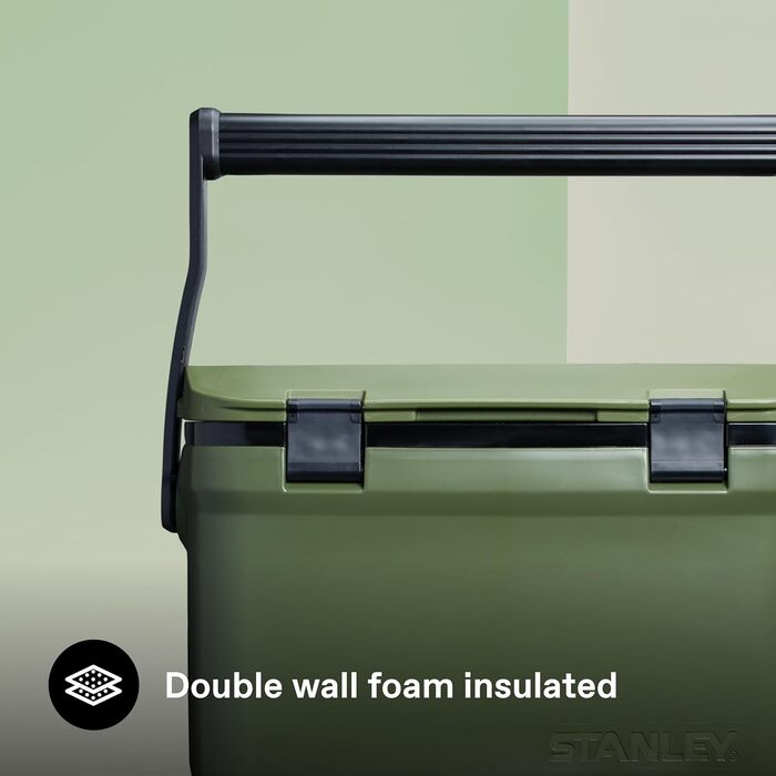 Вуличний холодильник Stanley 1913 Adventure 6,6 літрів Polar - Маленький кемпінговий холодильник - Без бісфенолу А - Кришка також функціонує як сидіння - Міцний ізольований бокс без електрики - Герметичний 15,1 л, хакі