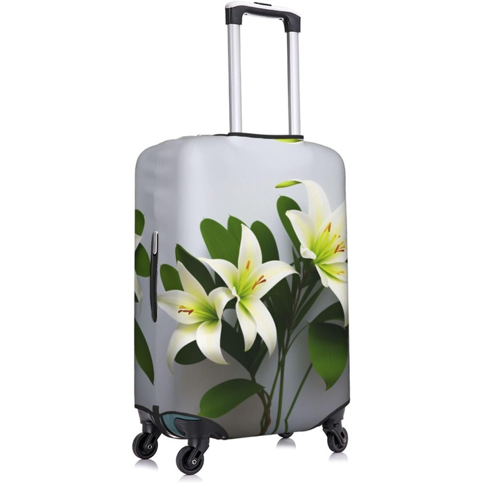 Чохол для валізи Lily Flowers, міцний захист для багажу розміром 45.7-81.3 см, XL, Чорний