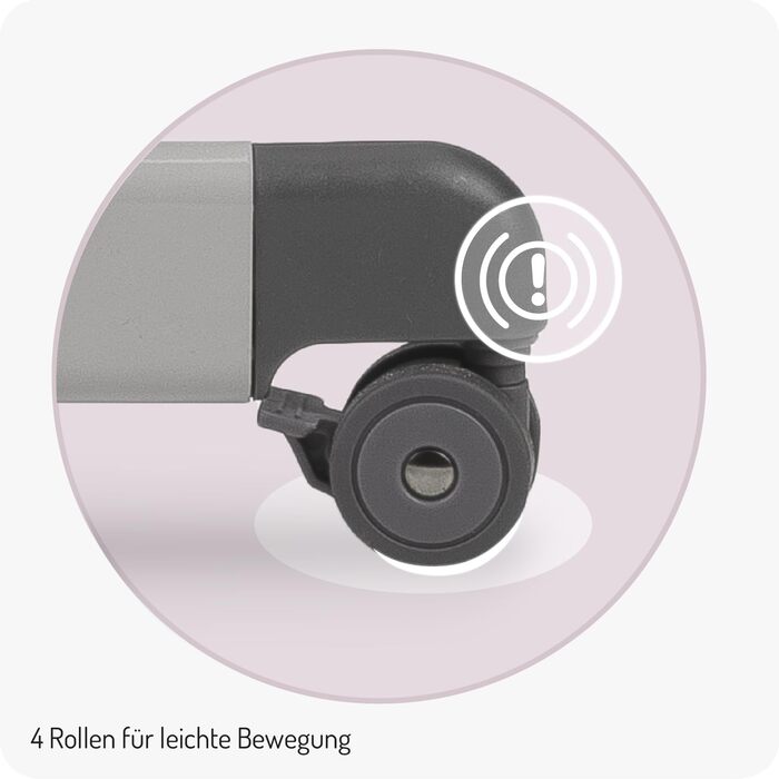 Багатофункціональне приліжкове та дитяче ліжко Momi REVO, 6-рівневе регулювання висоти від 72 до 82 см, з колесами, включаючи матрац, кріпильні ремені, сітку від комах та ручку з іграшками