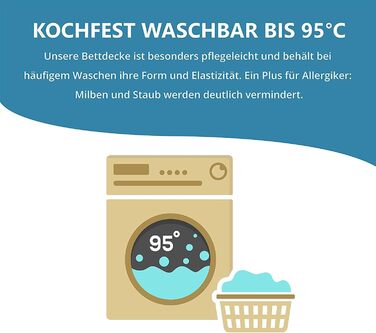 Подушка Medicate з мікрофібри від алергії 80x80 см - Гіпоалергенна подушка з наповнювачем з порожнистих волокнистих кульок - Подушка 80x80 см - Можна прати при температурі до 95 градусів, зроблено в Німеччині, 80 x 80 см