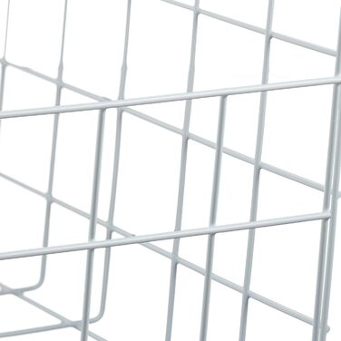 Набір із 3 дротяних кошиків Relaxdays, прямокутний, сітчастий кошик для зберігання, ВШХ 15,5 x 28 x 20 см, декоративний металевий кошик, білий