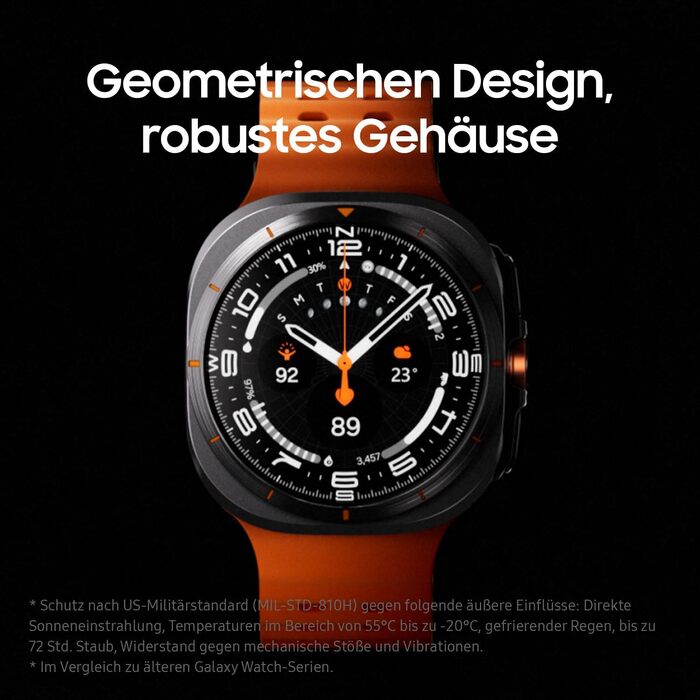 Розумний годинник Samsung Galaxy Watch Ultra, фітнес-годинник, фітнес-трекер та трекер активності, 47 мм, LTE, титаново-білий, з 36-місячною гарантією виробника S/M/L - для обхвату 130-205 мм, білий