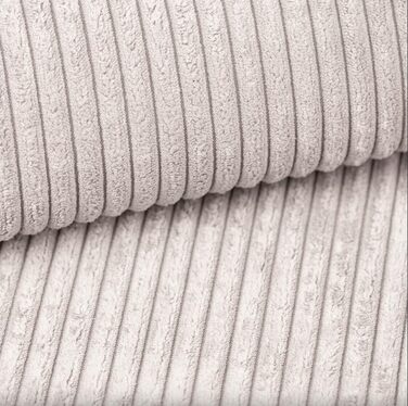 Кутовий диван з вітальнею, L-подібний кутовий диван, 3-місний диван, м&39який диван, зручний диван з пуфом для вітальні, розкладний диван, стильний вельветовий диван, Modena Studio, бежевий, правий, бежевий