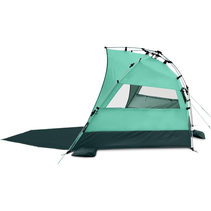 Великий пляжний навіс із захистом від ультрафіолету (UV80) для 3 осіб, включаючи піщані кілочки та сумку для переміщення. Захист від сонця для сімей, дітей, немовлят або собак - Bahamamint