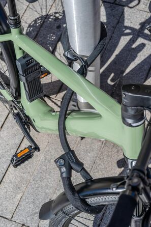 Ланцюговий замок ABUS Infinity Loop 1806 гнучкий велосипедний замок з двома петлями з регулюванням довжини для одночасного кріплення кількох частин велосипеда, велосипедів або інших предметів. 110 см, чорний