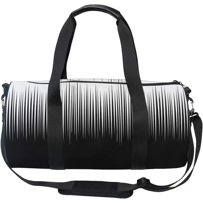 Спортивна сумка в чорно-білу клітинку, з міцної тканини, дорожня сумка, сумка на вихідні, універсальна сумка для чоловіків та жінок, для спорту та подорожей