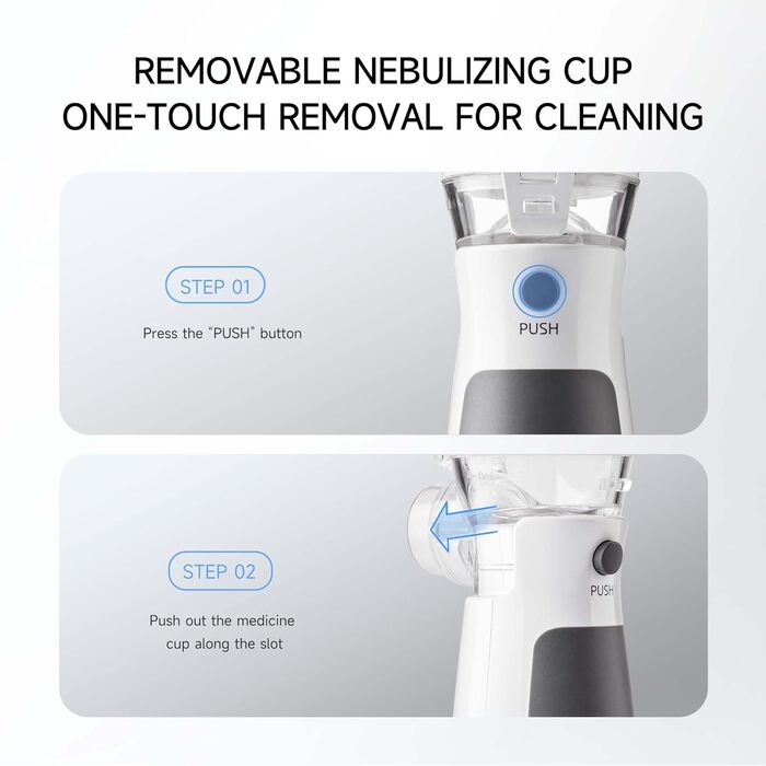 Інгалятор для дітей та дорослих, портативний, легкий та ефективний інгалятор-небулайзер Ідеально підходить для подорожей та вдома, виробляє ультрадисперсні частинки (бежевий)