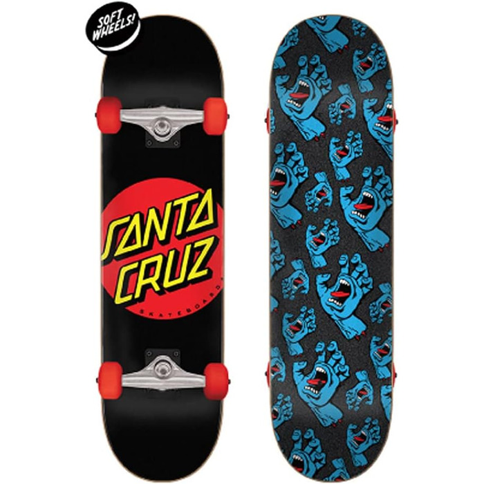 Скейтборд Santa Cruz Classic Dot 8.0" x 31.25" Black – оригінальний компліт 7-шаровий беріз, ABEC-5, чорний з класичною точкою