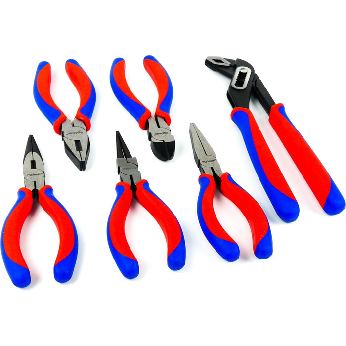 Набір інструментів Zangen (6 предметів) плоскогубці, гострогубці, кусачки, круглогубці, розвідний ключ, пасатижі (10) та плоскогубці, гострогубці, кусачки, круглогубці (6)