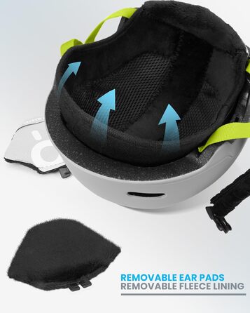 Комплект дитячого лижного шолома та окулярів OutdoorMaster, шолом для сноуборду, міцна оболонка з полікарбонату та пінопласту EPS, лижний шолом з 12 вентиляційними отворами, регульований шолом, сертифіковані шоломи для хлопчиків та дівчаток, матово-сірий,