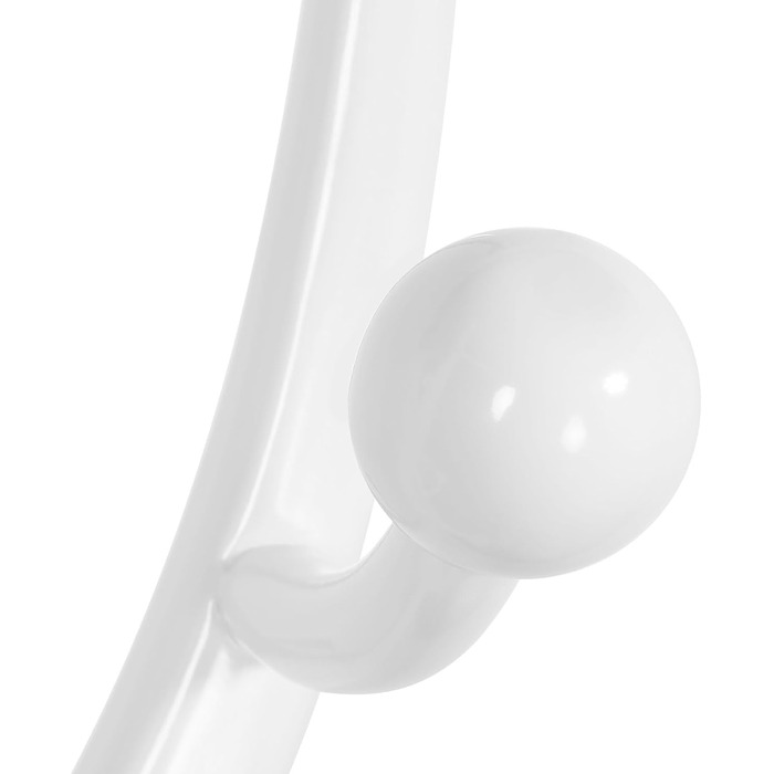 Вішалка для одягу Bekrvio, окремостояча вішалка для одягу з масиву дерева з 8 гачками, деревоподібний дизайн, ялинка зі стійкою кульковою основою, вантажопідйомність до 75 кг, для коридору, вхідної зони, спальня білого кольору 062