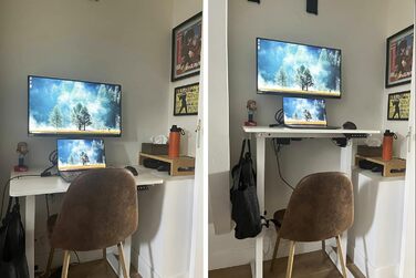 Стіл з регульованою висотою Електричний стіл з можливістю сидіти/стояти, ергономічний та регульований, ідеально підходить для домашнього офісу та робочого місця З пам&39яттю положення Висота 73118 см