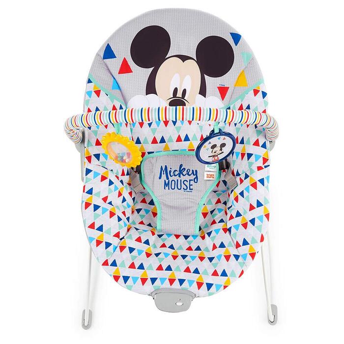 Яскраві старти, Disney Baby, Вінні-Пух-гойдалка з вібраціями, автоматичне вимкнення, мелодії, регулювання гучності, знімний підголівник та ігрова арка (Щасливі трикутники Міккі Мауса)