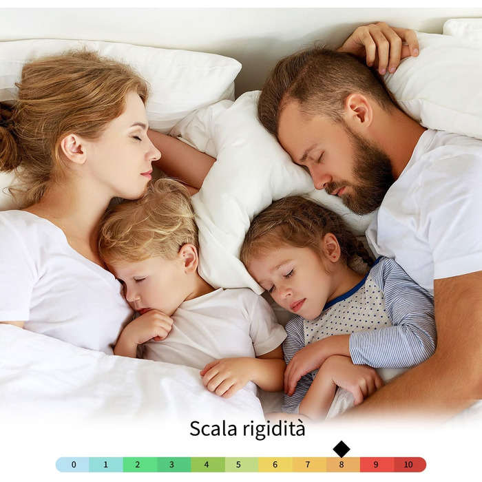 Матрац для одного ліжка, 100 x 200 см, ортопедична піна з ефектом пам&39яті, висота 24 см, напівжорсткий матрац, матрац для болю в спині, гіпоалергенний та стійкий до кліщів, модель Elisir H24 100X200Cm