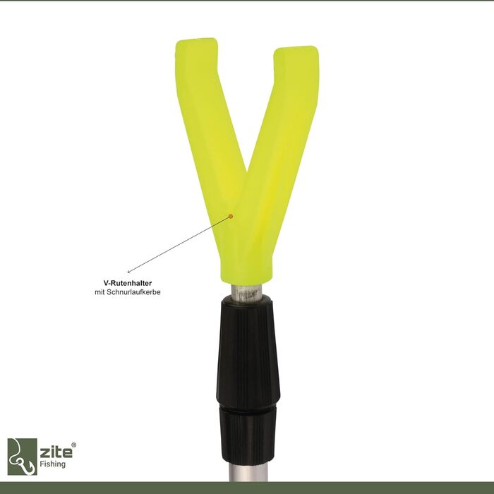 Телескопічний тримач для вудки Zite Fishing 75-135 см Рибальські аксесуари Підставка для вудки для лову форелі та коропа - Алюмінієва підставка для вудки з виїмкою для волосіні, тримач для вудки, рибальська підставка, 5 шт.