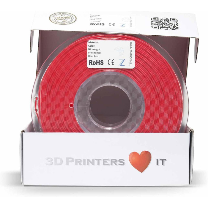 Мм Червоний 1кг - високоякісний нитковий матеріал для 3D-друку, простий у використанні, ідеальний для моделей та прототипів, 3D PLA 1.75