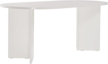 Елегантний білий обідній стіл, 180 x 75 x 89,5 см ДСП з 100 меламіновим покриттям, товщина 25 мм Ідеально підходить для сучасних обідніх приміщень, дерево, білий колір