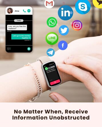 Жіночий смарт-годинник Sanorum, фітнес-годинник 1,47 дюйма з пульсометром, монітором сну SpO2, 24 спортивні режими, трекером активності, повідомленнями/WhatsApp, відстеженням менструального циклу, крокоміром, водонепроникним IP68, сумісним з Android та iO