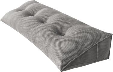 Подушка для читання Supfine для ліжка, подушка для дивана, трикутна клиноподібна подушка, кутова поперекова подушка, позиціонуюча підтримка, з чохлом, що прається (сіра, 140 x 50 x 20 см) сіра 140*50*20 см