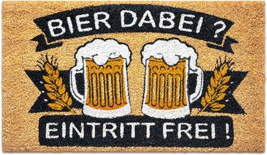 Кокосовий килимок для дверей - Забавний дизайн з пивом - 40x70 см - Килимок для дверей для приміщень та вулиці - Килимок для передніх дверей - Килимок для вулиці - Килимки для дверей - Кокосовий килимок для дверей
