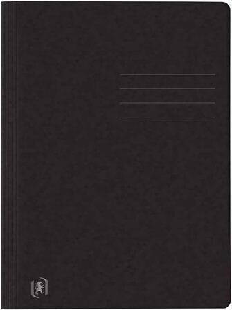 Оксфордська папка А4, виготовлена з картону, в асортименті 25 шт. (чорна, одинарна)