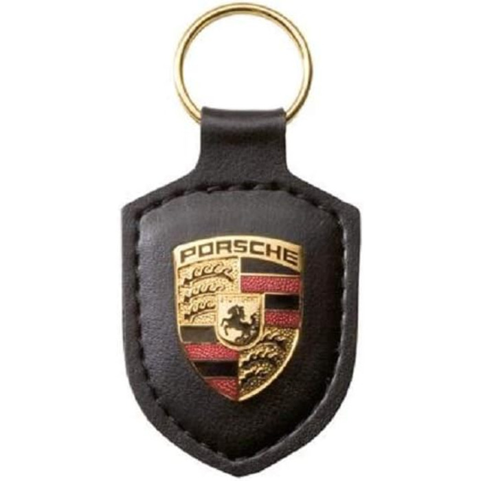 ОРИГІНАЛЬНИЙ брелок Porsche ЧОРНИЙ Шкіра з гербом WAP0500900E