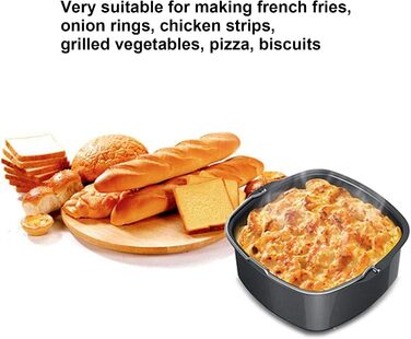 Форма для випікання аерофритюрниці для аксесуарів для фритюрниці HD9925 HD9860 HD9905/01, 22 см квадратна залізна фритюрниця, форма для торта, заміна бочки для торта