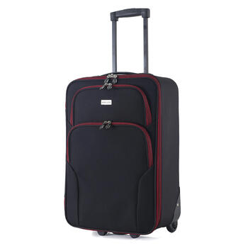 Валіза Semi Line 20' (S) Black/Red Lines (T5680-1)