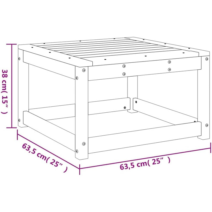 Садовий табурет Homgoday Табурет для ніг Дерев'яний табурет Балконний табурет Садовий меблевий стілець для балкона Патіо Сад Біла тверда деревина Сосна