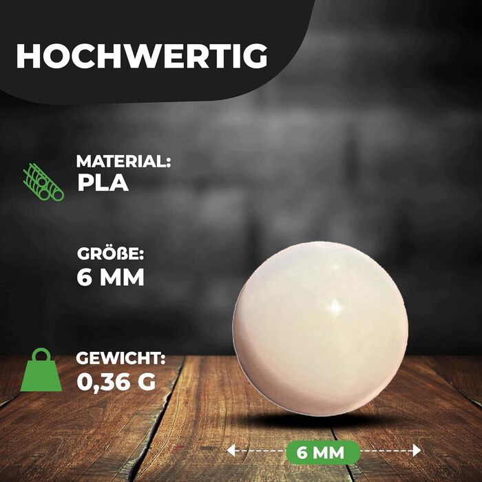 Кульки BB Bio Sniper Airsoft 6 мм преміум-класу – біорозкладні, 0,36 г, 3 × 1000 шт., ідеальні для снайперської стрільби
