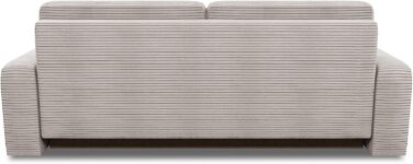 Диван-ліжко Spark диван зі сном та відділенням для зберігання речей, пружинна основа Bonnell, вельветовий чохол, велика спальна зона, сучасний мякий диван та диван-ліжко (бежевий (Poso 100))