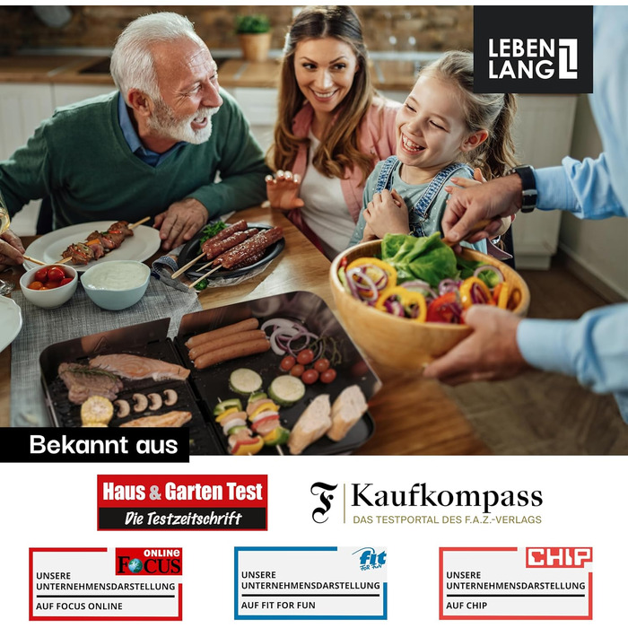 Електричний гриль настільний гриль електричний - вкл. щипці для гриля та захист від бризок I 2400 Вт Для використання в приміщенні