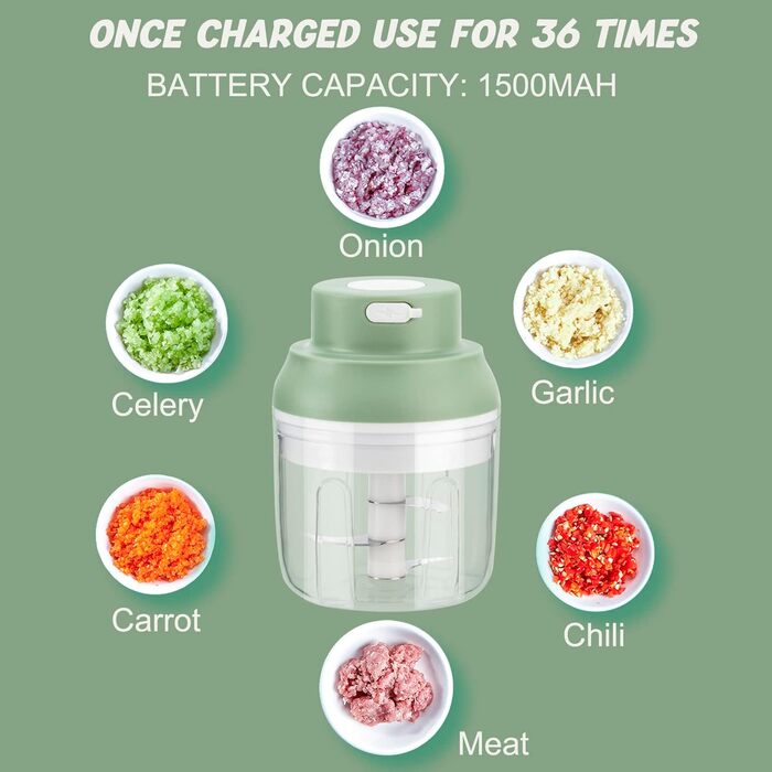 Електрична овочерізка 250 мл подрібнювач цибулі, мультиподрібнювач цибулерізка, подрібнювач їжі, кухонні аксесуари для овочів, фру