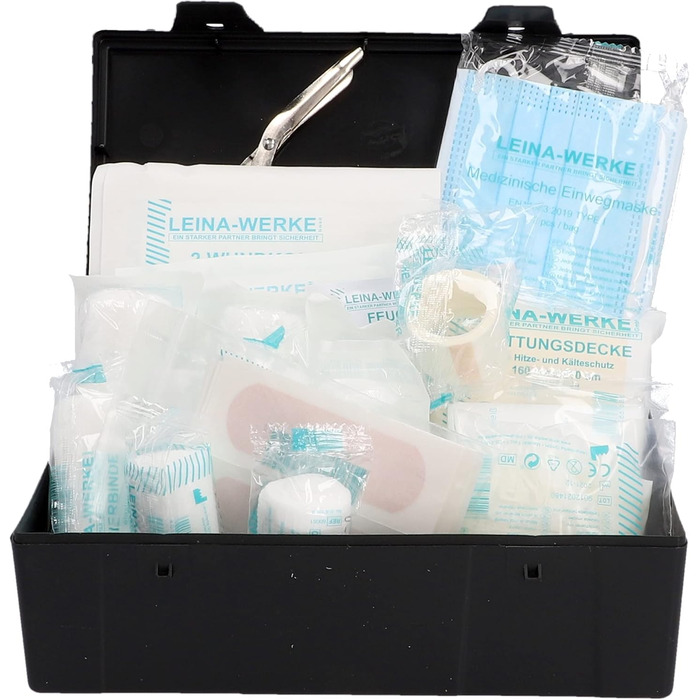 Автомобільна аптечка з фотодруком, чорна/багатобарвна, 1 x 10 шт., 10105