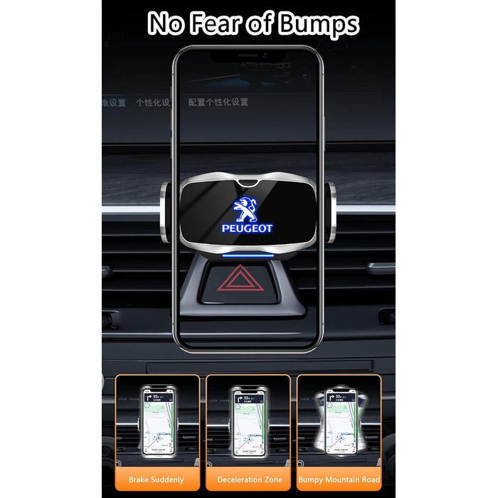 Автомобільний тримач мобільного телефону REDAEL для Peugeot 308 2016-2019, автомобільний тримач мобільного телефону, що обертаєтьс