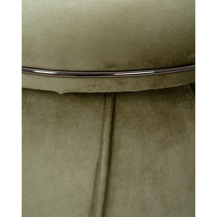 Пуф/оттоманка з м&39якого зеленого оксамиту, конусоподібної/грибоподібної форми, для вітальні, спальні, дитячої кімнати, оздоблення з графітової штучної шкіри, висота приблизно 55 см, колір зелений оксамит